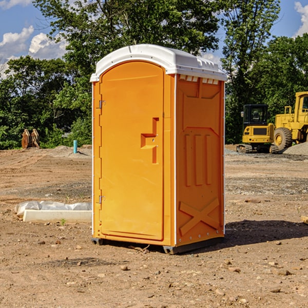 can i customize the exterior of the portable toilets with my event logo or branding in Rush County KS